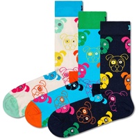 Happy Socks Herren Geschenkbox Socken Mixed Dog Mehrfarbig, 3er Pack
