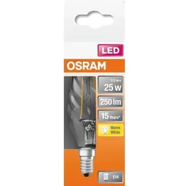 Osram LED Kerze gedreht E14/2,5 Watt/Energie F Glas