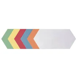 Moderationskarte Rhombus, 205 x 95 mm, Altpapier, 500 Stück, sortiert