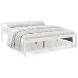 vidaXL Seniorenbett Weiß 200x200 cm Massivholz Kiefer