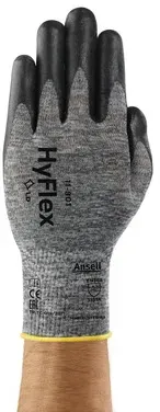 Mechanischer Schutzhandschuh HyFlex® 11-801, grau/schwarz, Größe 10 WW - grau/schwarz - 10