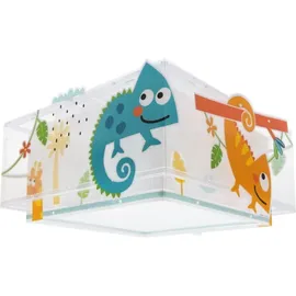 Dalber 63316 - Kinder-Deckenleuchte HAPPY JUNGLE 2xE27/15W/230V - Bunt
