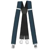 Fabio Farini Hosenträger 4cm Breites X-Design verstellbar mit extra starken Clipverschluss, Blau blau