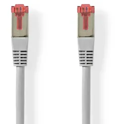 Nedis CAT6-Netzwerkkabel - RJ45 Stecker - RJ45 Stecker - SF/UTP - 15.0 m - Rund - PVC - Grau - Label