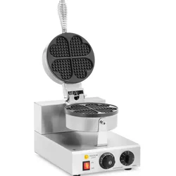 Royal Catering Waffeleisen - herzförmig - 1000 W - 0 - 5 min Timer -