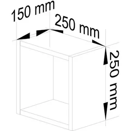 Akord Wandregal 25 x 25 x 15 cm Braun