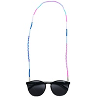 ecrou Stilvolles Brillenband - Perfekte Brillenkette und Halterung für Damen und Herren Brillenband mit Rutsch Stopp Funktion In verschiedenen Farben Brillenschnur inklusive - Rosa - L