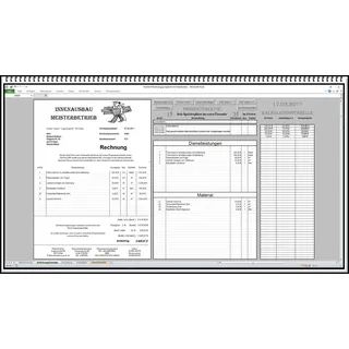 Rechnungssoftware Rechnungsprogramm Handwerksbetriebe Handwerker Excel  Software
