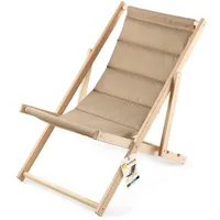 Kadax Liegestuhl Sonnenliege 120 x 60 x 80 cm Cappucino