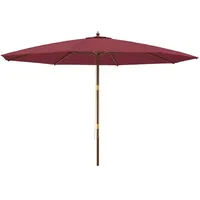 VidaXL Sonnenschirm mit Holzmast Bordeauxrot 400x273 cm