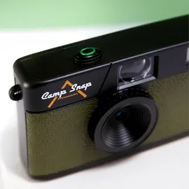 camp snap CS-V105 – Retro Digitalkamera im Vintage-Look, mit Vintage-Fotoeffekten, ohne Display, 8MP, USB-C, SD-Slot, grün