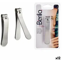 Nagelknipser Berilo 1703240 Silberfarben Metall (12 Stück)