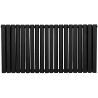 MonsterShop Röhrenheizkörper Oval 600 x 1200 mm schwarz