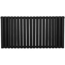 MonsterShop Röhrenheizkörper Oval 600 x 1200 mm schwarz