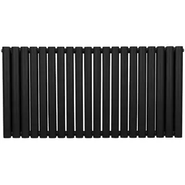 MonsterShop Röhrenheizkörper Oval 600 x 1200 mm schwarz