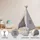 Best For Kids Tipi-Zelt, Grau, Textil, 105x105 cm, Spielzeug, Kinderzelte