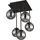 GLOBO Deckenleuchte Jorge 5-flammig Schwarz matt-Rauchfarben 255 x 255 x 380 mm