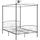 vidaXL Himmelbett 140 x 200 cm Grau