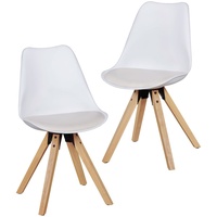 Design Esszimmerstühle 2er Set Weiß Küchenstühle Esszimmerstuhl Skandinavisch