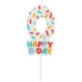 Folat Cozy Sprinkles Kuchen Kerze 7 cm mehrfarbig