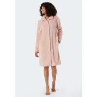 SCHIESSER Damen kuschelig und warm mit Knöpfen-Teddy Fleece Bademantel, rosé_178417, S