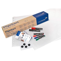 Legamaster Flipchart Starter Kit, Zubehörset mit Flipchartpapier, Markern und Magneten