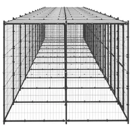 vidaXL Outdoor-Hundezwinger 13,2 m x 2,2 m x 1,8 m Stahl Schwarz