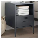 vidaXL Nachttisch Anthrazit 36x39x50,5 cm Stahl
