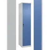 C+P Spind Classic PLUS, 1 Abteil, HxBxT 185x40x50cm, Sicherheitsdrehriegel, Hellgrau/Fernblau von PROREGAL