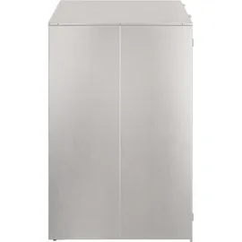 vidaXL Wagenmüllbehälter 2 Behälter 136 l Silber
