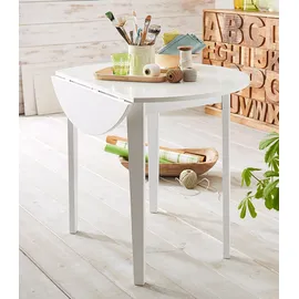 Home Affaire Esstisch HOME AFFAIRE, weiß, B:92cm H:77cm T:92cm, Tische, Runde Esstische Esstisch Küchentisch, mit abklappbaren Seitenteilen, in zwei Farbvarianten, Höhe 77 cm