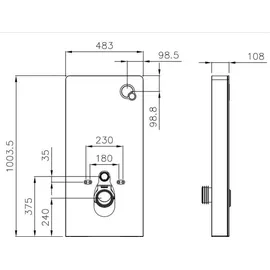 Bernstein Sanitärmodul 805 Aufputz-Spülkasten Schwarz