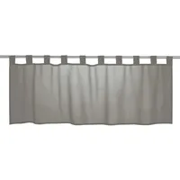 ELBERSDRUCKE Bistrogardine Basic grau transparent 48 cm Scheibengardine Kurzgardine für Küche Küchenfenster Sichtschutz Privatsphäre