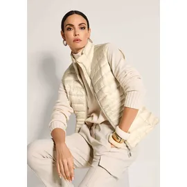 Madeleine Kurzweste MADELEINE "Steppweste Verkürzte Steppweste für Damen", Damen, Gr. 46, weiß (perlweiß), Obermaterial: 100% Polyamid PA., Modern, Westen, Steppweste