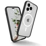 Woodcessories Clear Case Magsafe iPhone 15 Pro, Smartphone Hülle, Schwarz