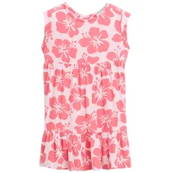 TOM TAILOR Mädchen Mini-Kleid mit Blumenmuster, rosa, Geblümt, Gr. 128/134