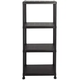Curver Lagerregal Kunststoff 60 x 30 x 135 cm schwarz 4 Fachböden