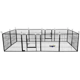 Home Deluxe Welpenauslauf 12 Stück Schwarz 80 x 80 cm