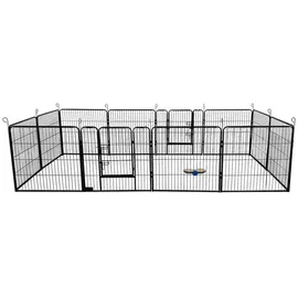 Home Deluxe Welpenauslauf 12 Stück Schwarz 80 x 80 cm
