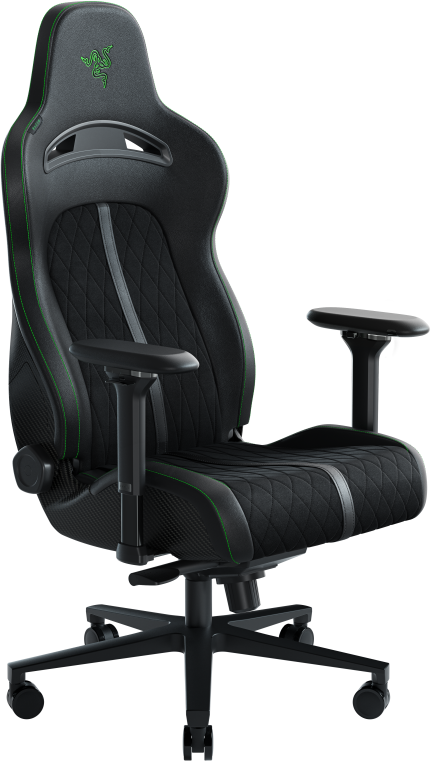 Razer Enki Pro Alcantara Gaming-Stuhl grün - Gaming Stuhl mit Alcantara Bezügen und integriertem Lordosenbogen