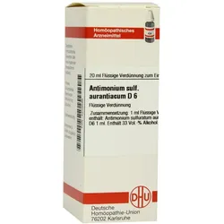 Antimonium Sulfuratum Aurantiacum D 6 Di 20 ml