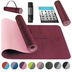 KESSER® Gymnastikmatte mit Tragegurt rutschfest TPE Yogamatte Gepolstert & rutschfest Fitnessmatte , 183 x 61  Trainingsmatte für Fitness Sportmatte, Pilates & Gymnastik Workout extradick