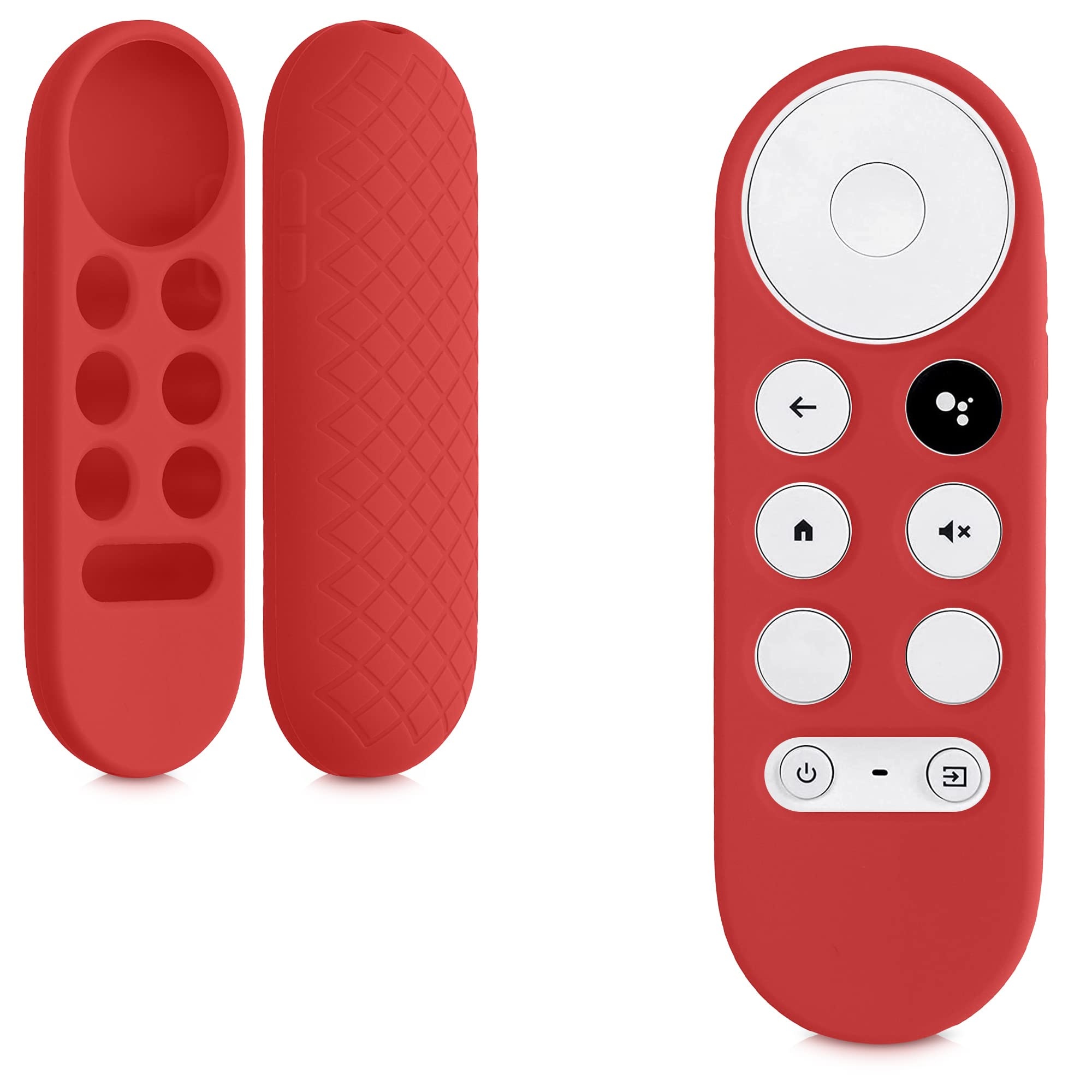 kwmobile Hülle Fernbedienung kompatibel mit Google Chromecast 2020 4K / Chromecast 2022 HD Hülle - Silikon Case für TV Zubehör in Rot