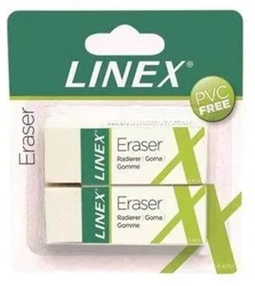 ER30/2B 2 NON PVC ERASERS ON BLISTER CARD