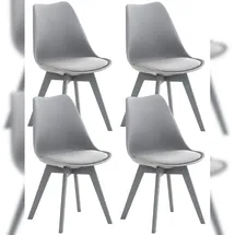 CLP Esszimmerstuhl Linares Kunstleder grau 4er Set