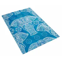 Böing Carpet Kinderteppich »Lovely Kids 411«, rechteckig, Motiv Elefant Mandala, Kinderzimmer, blau