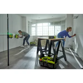 RYOBI Kreuzlinienlaser 360° 25 m, grün, selbstnivellierend