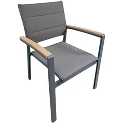 Stapelstuhl DAVINA, 2er Set; Aluminium, PE 100%, Teak FSC 100%