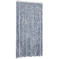 VidaXL Fliegenvorhang Blau und Weiß 100x230 cm Chenille
