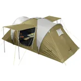 Skandika Kuppelzelt Hammerfest 4 Protect | Camping Zelt 4 Personen 500 x 220 cm GRÜN 4 PERSONEN